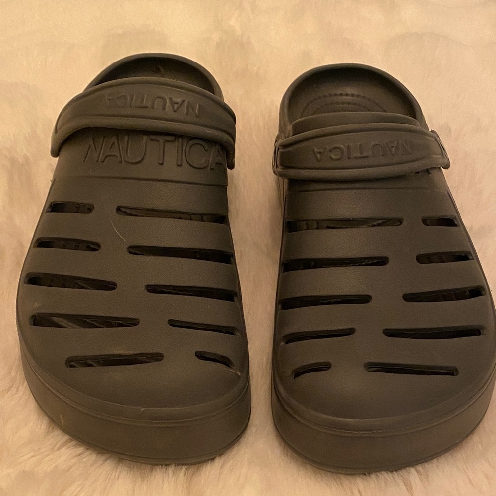 Nautica Charcoal Slip-On Sandals